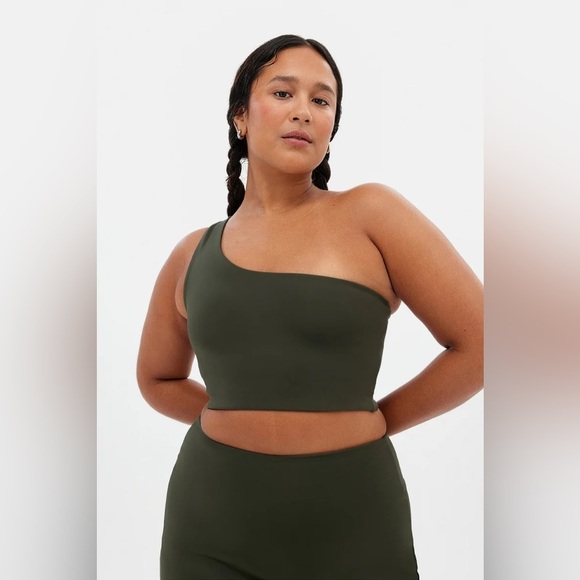 Girlfriend collective Terrace Bianca One Shoulder Bra XS - Picture 1 of 3
